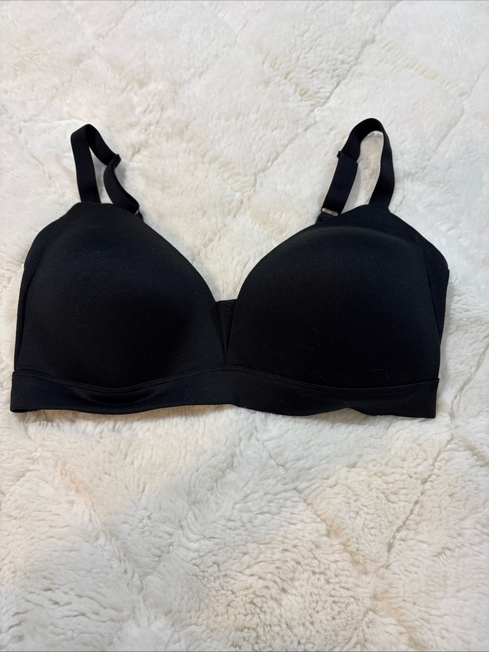 Auden Bra 36DD Lightly Lined Wireless Black Comfort